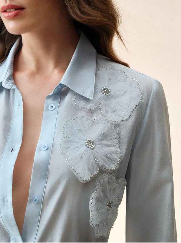 Chic embroidered shirt for effortless  outfit ideas